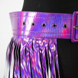 Summer Party Sexy Purple Fringe Skirt