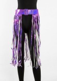 Summer Party Sexy Purple Fringe Skirt