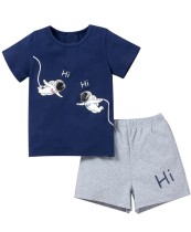 Kids Boy Sommer Print Shirt und Shorts 2-teiliges Set