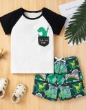 Kids Boy Summer Print Shirt and Shorts 2pc Set
