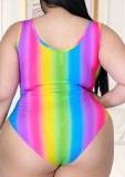 Summer Sexy Rainbow Swimsuit and Matching Cover-Up Set
