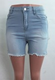 Summer Stylish Lace-Up Tassels Blue Denim Shorts