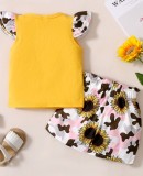Baby Girl Summer Floral 2 Piece Shorts Set