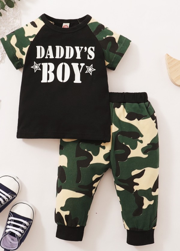 Baby Boy Summer Camou 2 Piece Pants Set