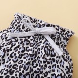 Baby Girl Summer Leopard 2 Piece Shorts Set