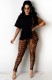 Summer Classy Leopard Top and Pants 2PC Set