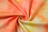 Summer Orange Tie Dye Sexy Wrap Upper Mini Dress