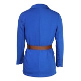 Spring Formal Blue Long Sleeve Blazer