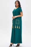 Summer Dubai Arab Middle East Muslim Kaftan Islamic Abaya Long Dress