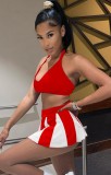 Summer Sports Red Halter Bra and Tutu Skirt Set