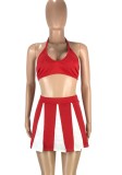 Summer Sports Red Halter Bra and Tutu Skirt Set