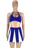 Summer Sports Blue Halter Bra and Tutu Skirt Set