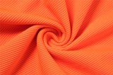 Summer Sexy Orange Knit Slim Mini Club Dress
