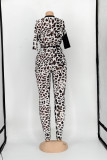 Summer Classy Leopard Top and Pants 2PC Set