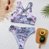 Summer Two-Piece Leopard Swimwear