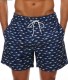 Summer Man Print Drawstrings Beach Shorts