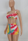 Summer Sexy Multicolor Bra and Shorts 2 Piece Set