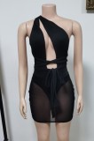 Summer Sexy Black Multiway Mini Bodycon Dress