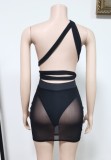 Summer Sexy Black Multiway Mini Bodycon Dress