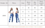 Summer Color Block Casual High Waist Patch Jeans