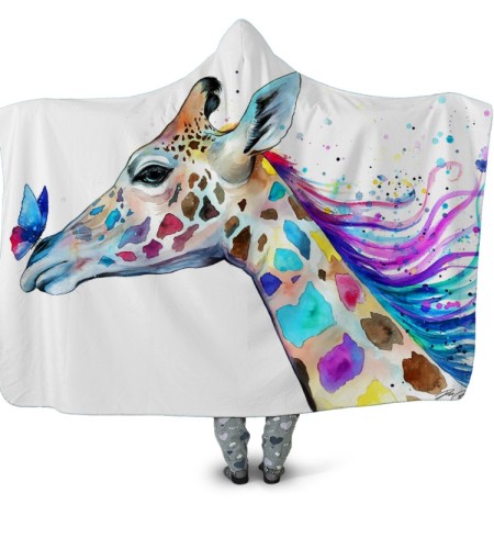 Animal Print Oversized Hoodie Blanket