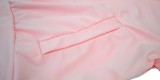 Autumn Pink Zipper Long Sleeve Shorts Tracksuit