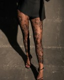 Summer Party Black Lace Patch Sexy High Waist Leggings