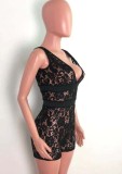 Summer Party Black Lace Sexy Bodycon Rompers
