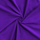 Summer Plus Size Casual Purple O Neck Loose Jumpsuit