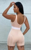 Summer Sports Pink Sleeveless Bodycon Rompers