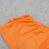 Summer Plus Size Casual Off Shoulder Orange Top
