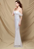 Summer Formal White Sequins Sweetheart Mermaid Evening Dress