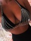 Summer Party Silver Chains Sexy Bra