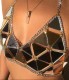 Summer Party Gold Chains Sexy Bra