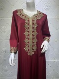 Arab Dubai Arab Middle East Turkey Morocco Islamic Clothing Kaftan Abaya Embroided Muslim Dress