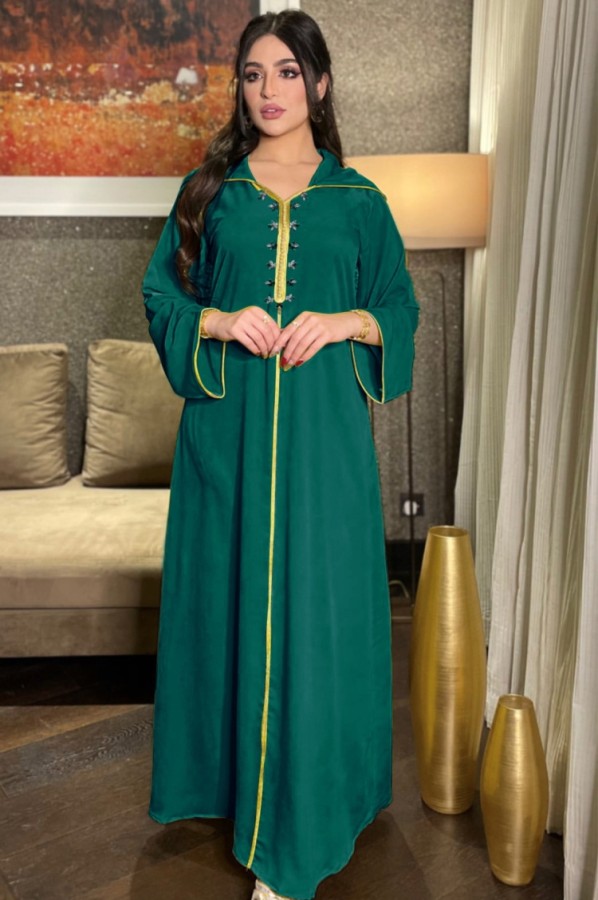 Árabe Dubai Árabe Oriente Medio Turquía Marruecos Ropa islámica Kaftan Abaya Vestido musulmán con capucha