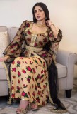 Arab Dubai Arab Middle East Turkey Morocco Islamic Clothing Floral Kaftan Abaya Muslim Dress