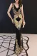 Summer Formal Black Sequin Sleeveless V-Neck Mermaid Evening Dress