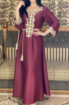 Arabische Dubai Arabischer Naher Osten Türkei Marokko Islamische Kleidung Kaftan Abaya besticktes muslimisches Kleid