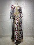 Arab Dubai Arab Middle East Turkey Morocco Islamic Clothing Floral Kaftan Abaya Muslim Dress