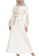 Arab Dubai Arab Middle East Turkey Morocco Islamic Clothing Rhinestone Kaftan Abaya Muslim Dress White