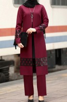 Arabische Dubai Arabischer Naher Osten Türkei Marokko Islamische Kleidung Kaftan Abaya Muslimischen Traditionellen Zweiteiligen Hosenanzug