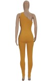 Summer Sexy Cut Out Orange Sleeveless Party Jumpsuit