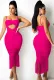 Summer Rose Sexy Fringe Strap Long Party Dress