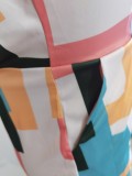 Summer Multicolor Short Sleeves Elegant Rompers