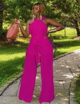 Mono halter elegante formal rosa de verano
