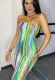 Summer Party Sexy Tie Dye Under-Knee Length Tube Dress