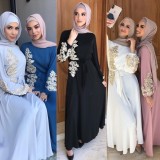 Arab Dubai Arab Middle East Turkey Morocco Islamic Clothing Rhinestone Kaftan Abaya Muslim Dress
