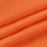 Autumn Party Orange Slit Long Sleeve Sexy Blouse