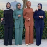 Árabe Dubai Árabe Oriente Medio Turquía Marruecos Ropa islámica Conjunto de pantalones y top musulmanes